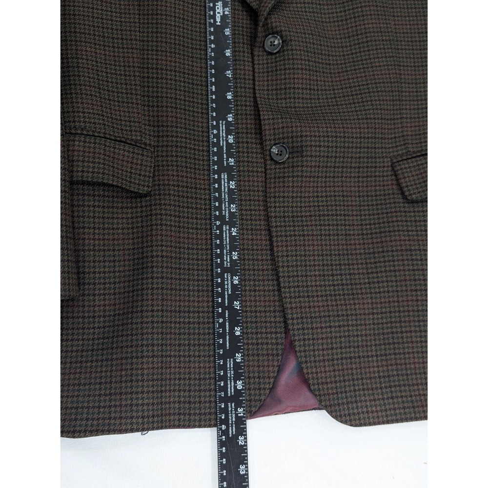 Ralph Lauren Blazer Sport Coat  Suit Jacket 46R 48" Chest Lambswool‎ Houndstooth - Picture 10 of 14